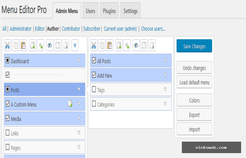 Admin Menu Editor Pro v2.34
