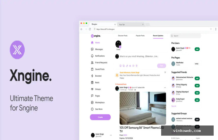 Xngine v1.6.2 - The Ultimate Sngine Theme
