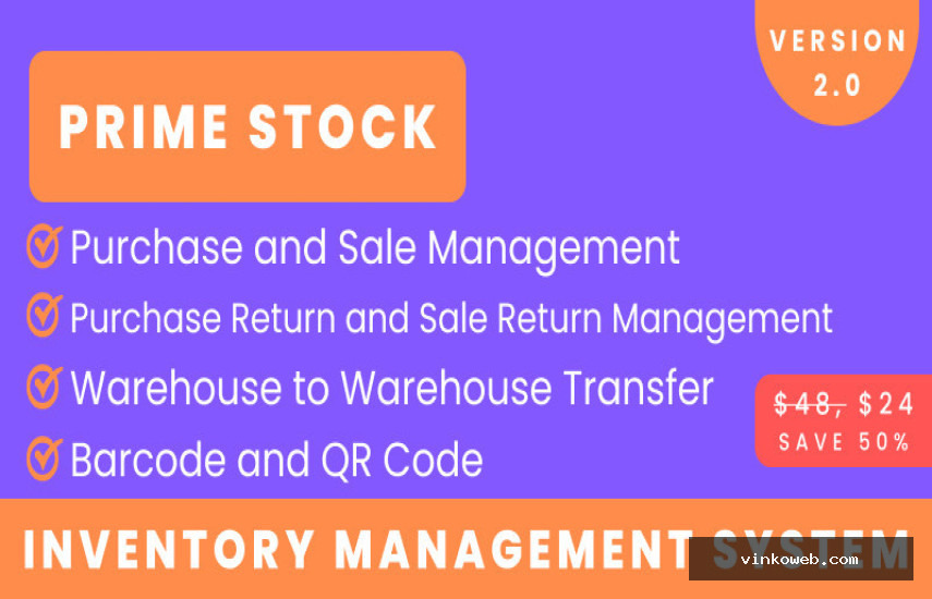 PrimeStock v2.0 - Inventory Management Software