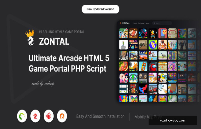 Zontal v3.0 - Arcade HTML 5 Game Portal PHP Script
