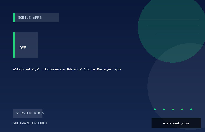 eShop v4.0.2 - Ecommerce Admin / Store Manager app