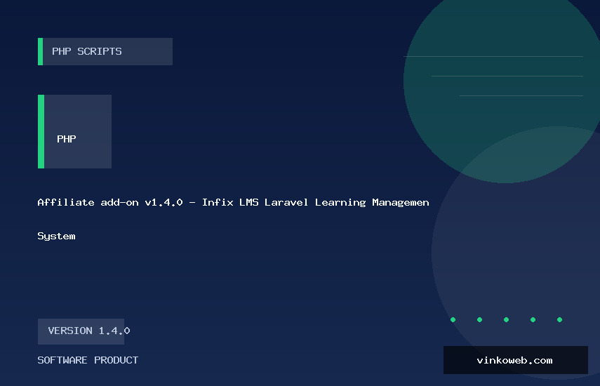 Affiliate add-on v1.4.0 - Infix LMS Laravel Learning Management System