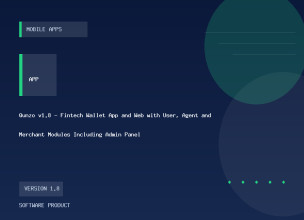 Qunzo v1.8 - Fintech Wallet App and Web with User, Agent and Merchant Modules Including Admin Panel