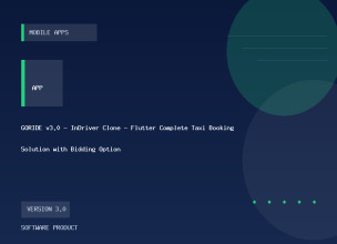 GORIDE v3.0 - InDriver Clone - Flutter Complete Taxi Booking Solution with Bidding Option