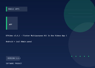 DTVideo v3.0.1 - Flutter Multipurpose All In One Videos App ( Android + ios) Admin panel