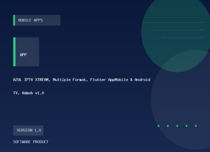 AZUL IPTV XTREAM, Multiple Format, Flutter AppMobile & Android TV, Admob v1.0