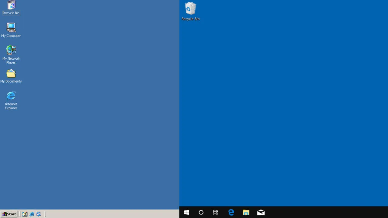 How to Add the Classic Windows 2000 Blue Background to Windows 10