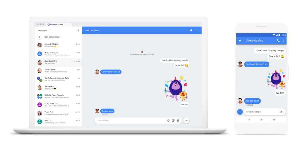 You can now send texts from your PC with Android Messages