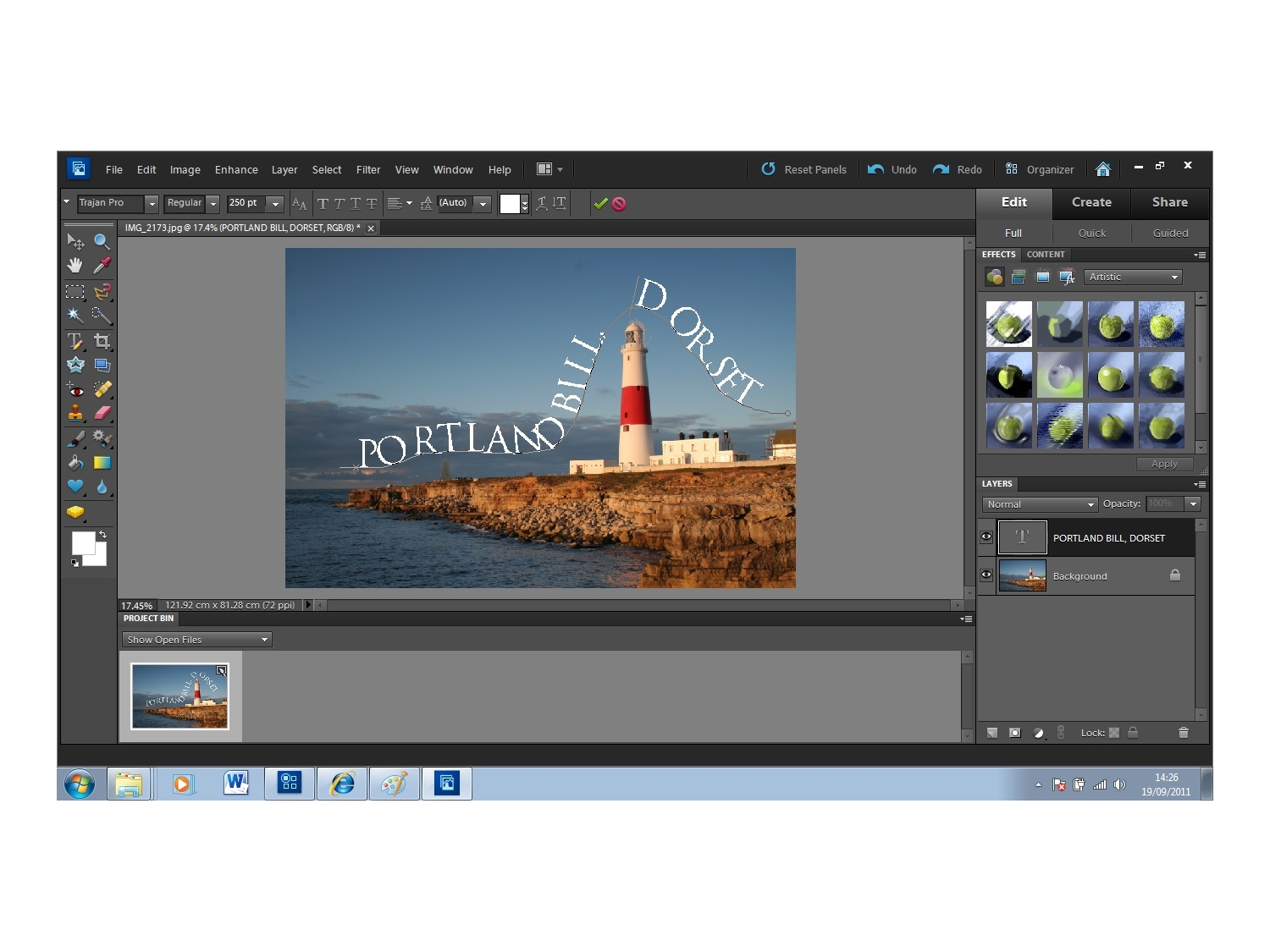 Adobe Photoshop Elements 10 - text path