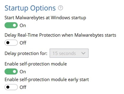 MB Startup Options