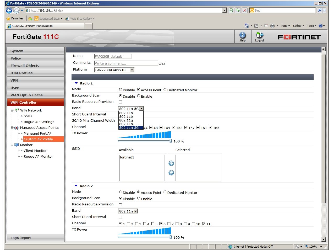 Fortinet FortiGate 111C