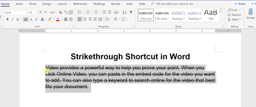 Shortcut 1