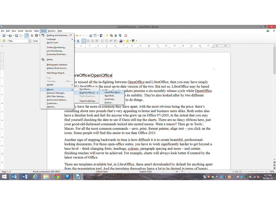 Libre writer