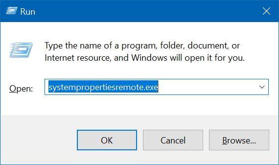 systempropertiesremote run