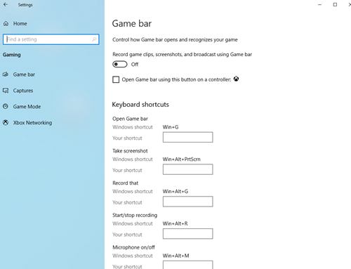 game bar