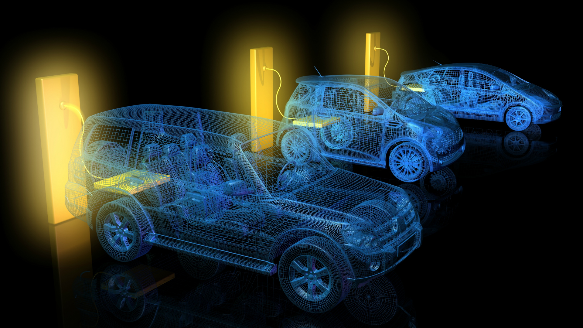 electric-vehicles-charging-3d-rendering
