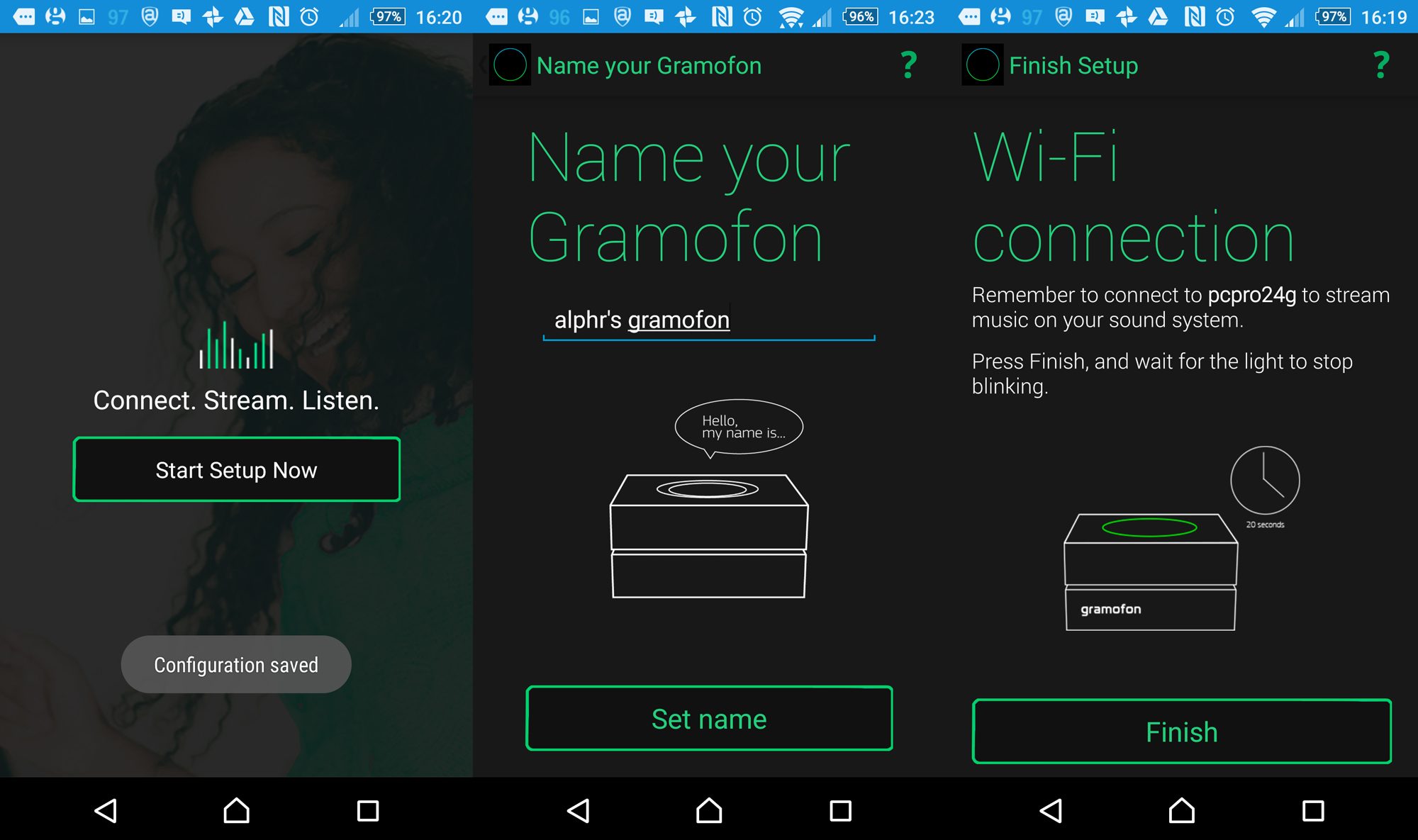 Gramofon review: App screens