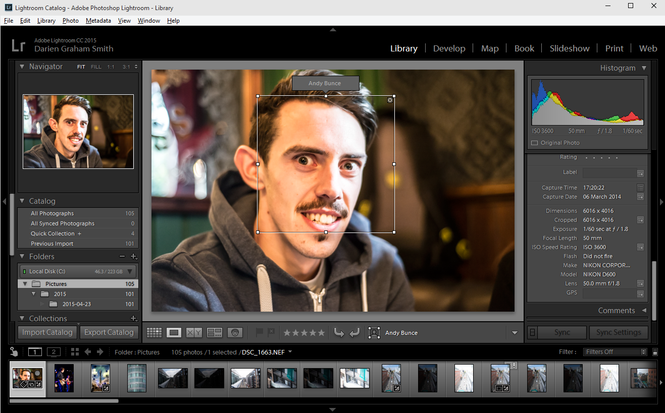 Lightroom 6 review: facial recognition