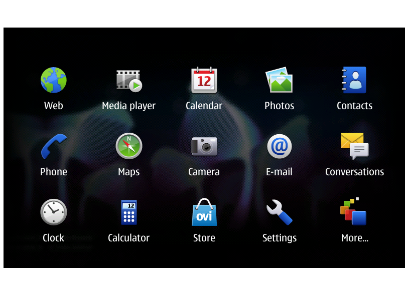 Nokia N900 launch screen