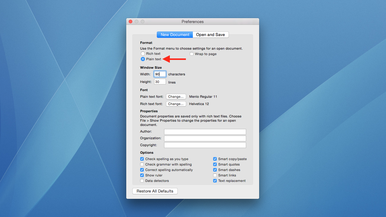 textedit-preferences