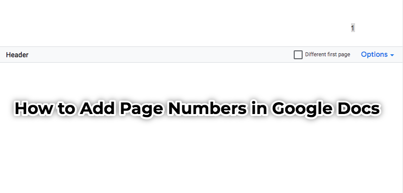 How to Add Page Numbers to Google Docs