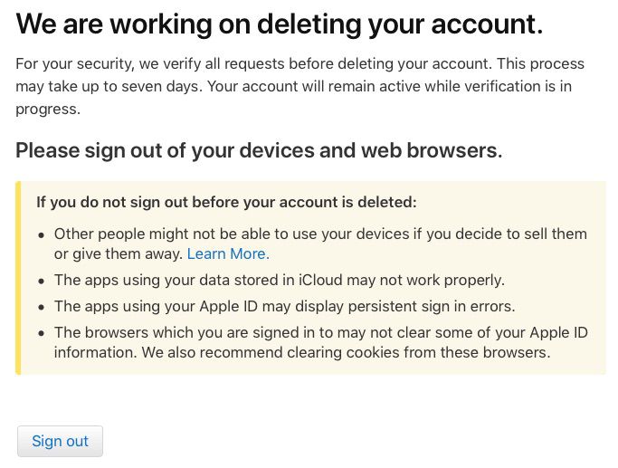 working on deleting