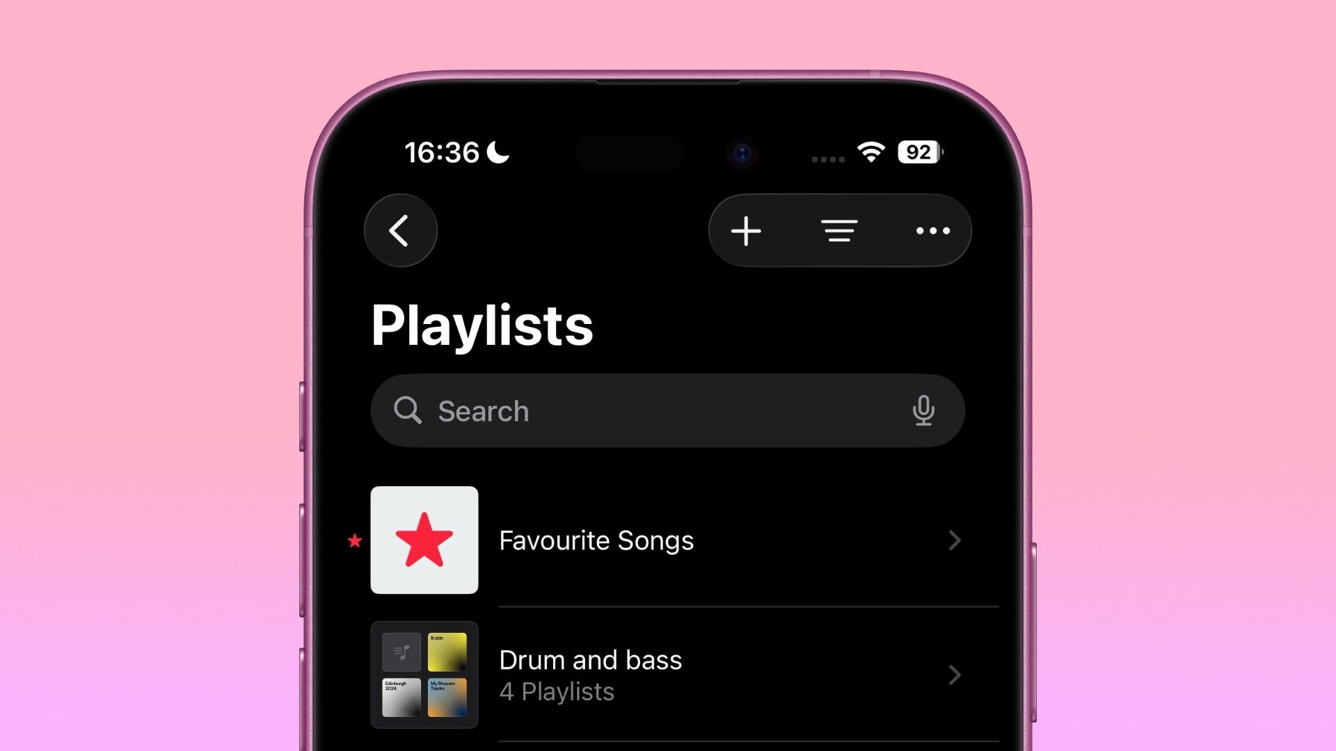 music playlist folders