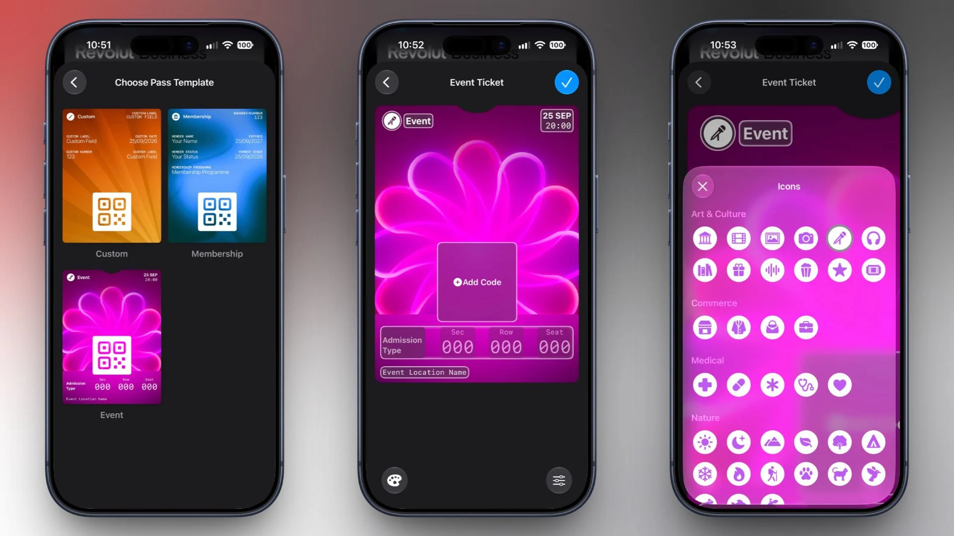 wallet app create a pass