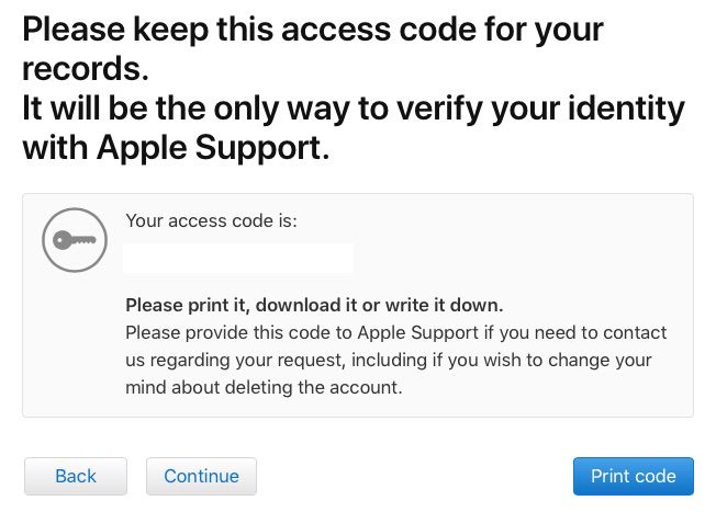 deletion write down code