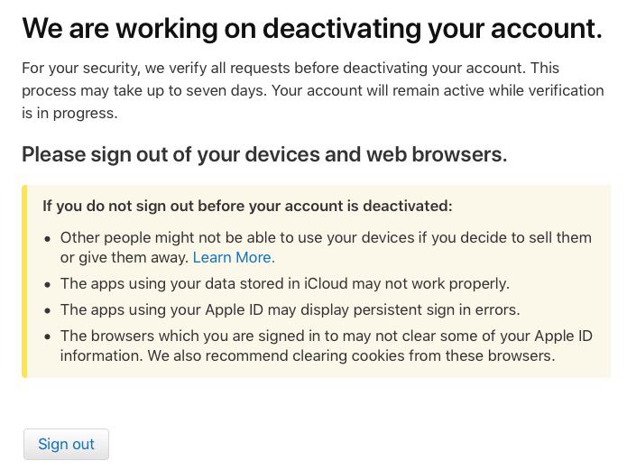 working on deactivation