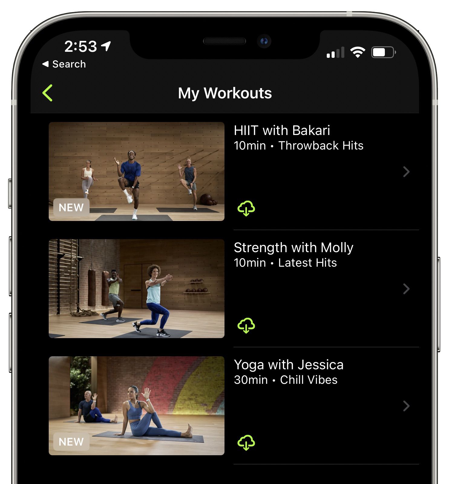 fitness plus my workouts