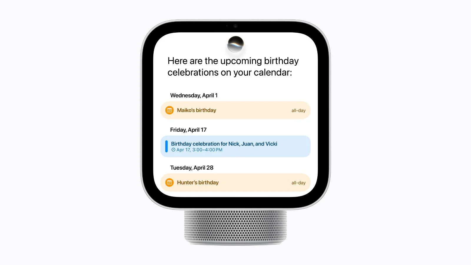 homeview calendar