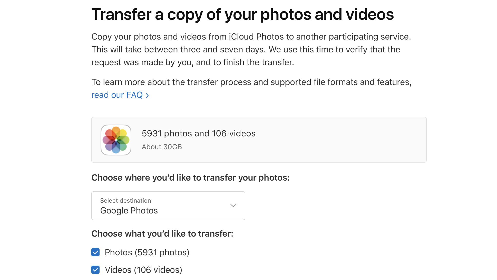 apple transfer google photos 1