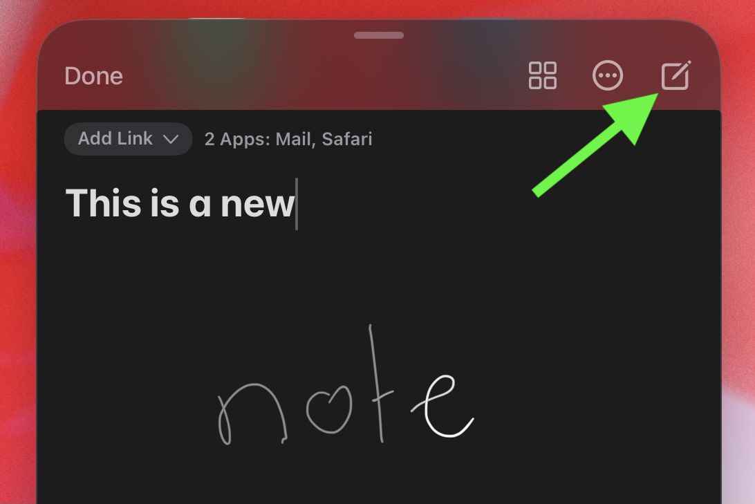 new quick note