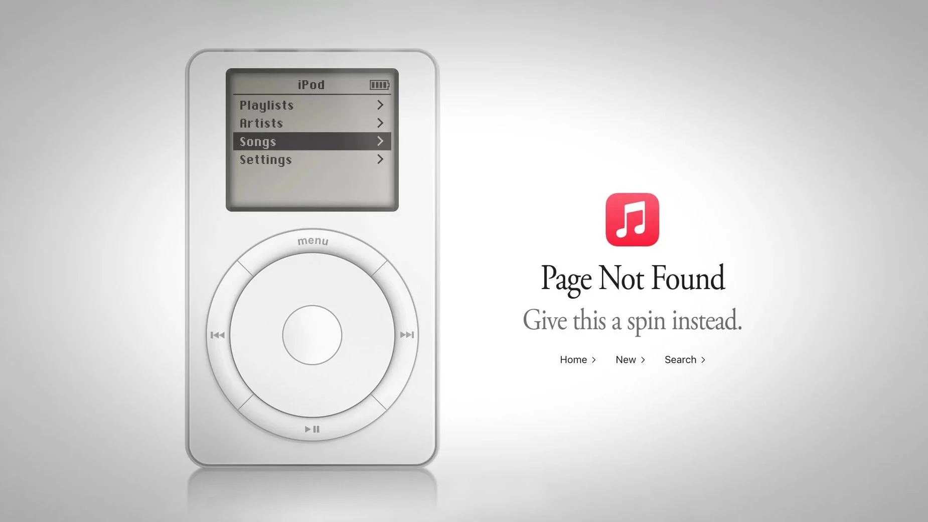 Apple Music iPod Page Not Found