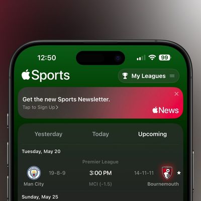 apple sports newsletter signup